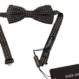 Dolce & Gabbana - Elegant Brown Dot Pattern Silk Bow Tie