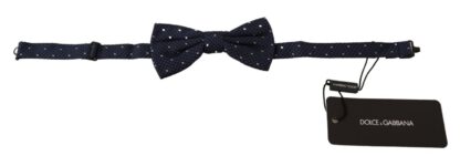 Dolce & Gabbana - Elegant Silk Bow Tie in Dark Blue