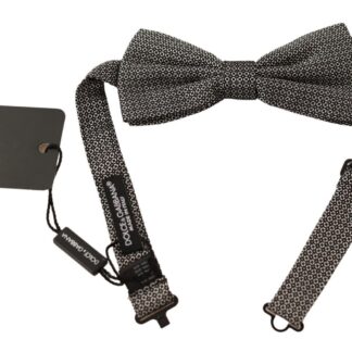 Dolce & Gabbana - Elegant Brown Dot Pattern Silk Bow Tie