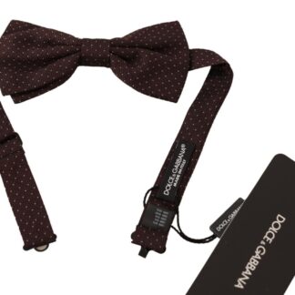 Dolce & Gabbana - Elegant Silk Black Bow Tie with Metal Clasp Detail