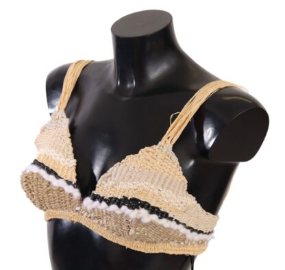 Dolce & Gabbana - Chic Beige Crochet Cropped Top