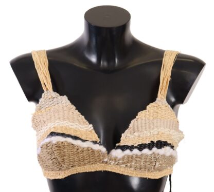 Dolce & Gabbana - Chic Beige Crochet Cropped Top