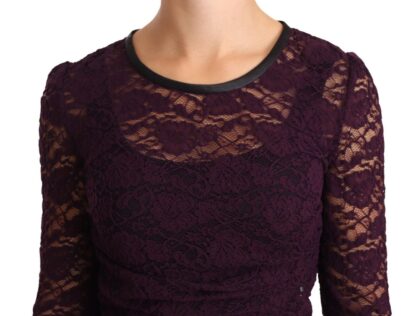 Dolce & Gabbana - Elegant Sheer Lace Long Sleeve Blouse