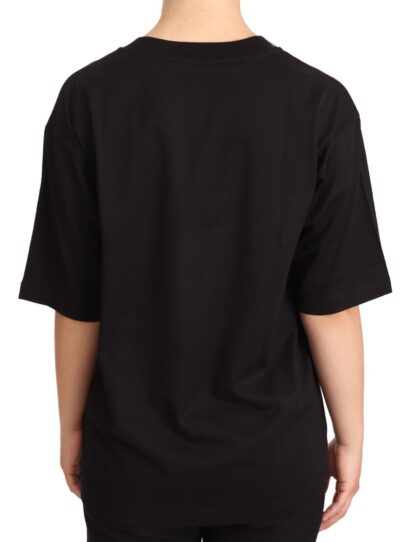 Dolce & Gabbana - Glamorous Black Gold Motif Cotton Tee