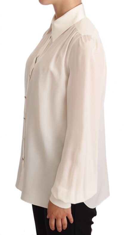 Dolce & Gabbana - Elegant Silk Top in Off White