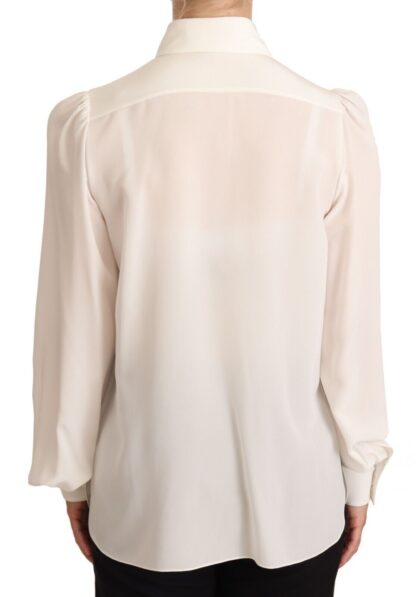 Dolce & Gabbana - Elegant Silk Top in Off White