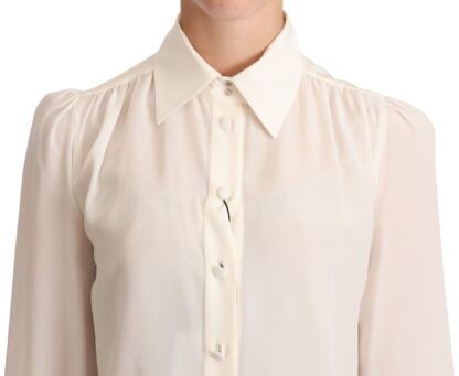 Dolce & Gabbana - Elegant Silk Top in Off White