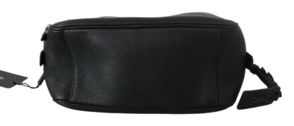 Dolce & Gabbana - Sleek Black Leather Wristlet Clutch Bag