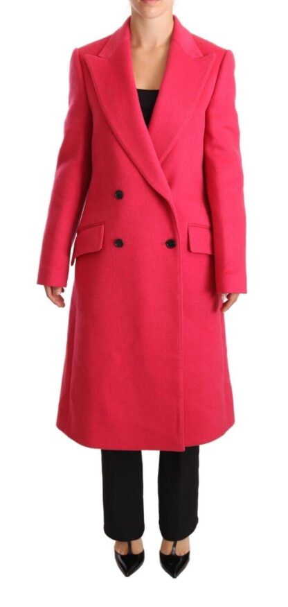 Dolce & Gabbana - Elegant Pink Wool-Cashmere Coat