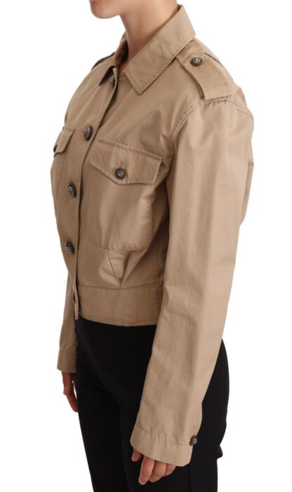 Dolce & Gabbana - Elegant Cropped Cotton Jacket in Beige