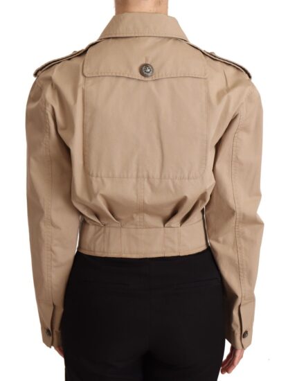 Dolce & Gabbana - Elegant Cropped Cotton Jacket in Beige