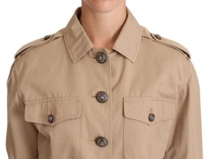 Dolce & Gabbana - Elegant Cropped Cotton Jacket in Beige