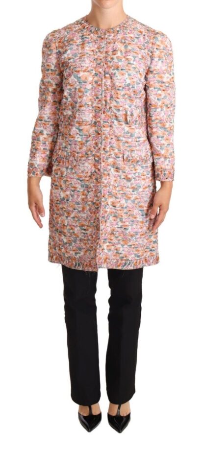 Dolce & Gabbana - Elegant Floral Silk Trench Coat