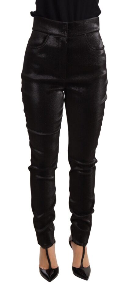 Dolce & Gabbana - Elegant Slim Fit Shimmer Cropped Pants