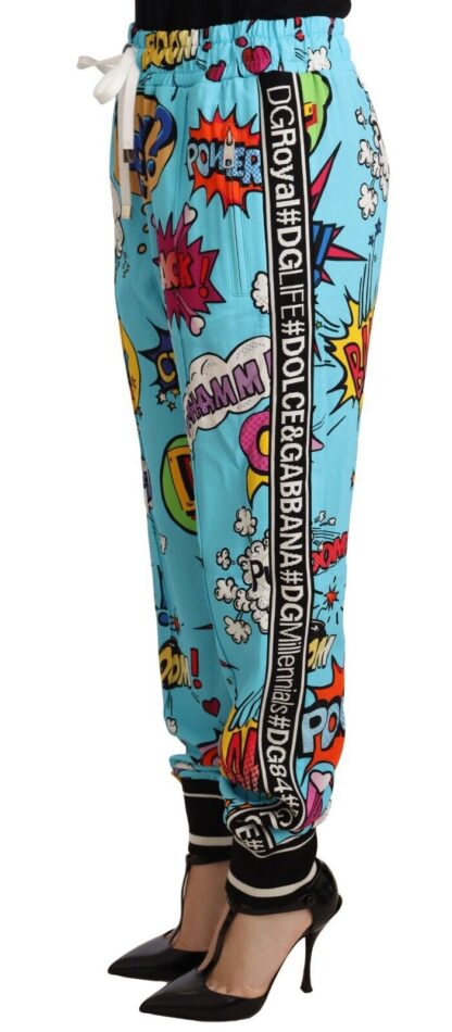 Dolce & Gabbana - Chic Cartoon Print Knitted Jogger Pants