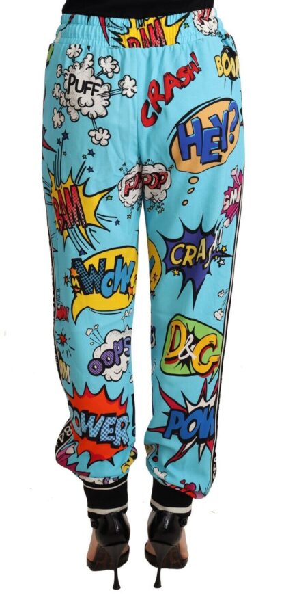 Dolce & Gabbana - Chic Cartoon Print Knitted Jogger Pants