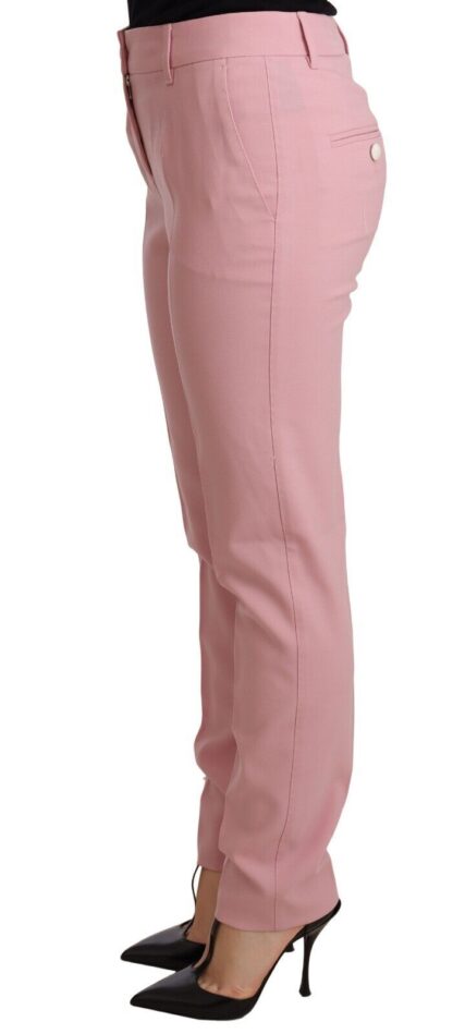 Dolce & Gabbana - Elegant Pink Tapered Wool Trousers