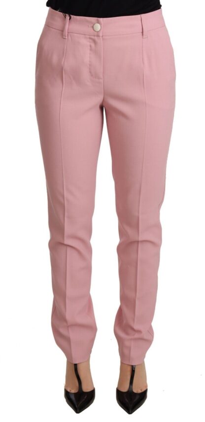 Dolce & Gabbana - Elegant Pink Tapered Wool Trousers