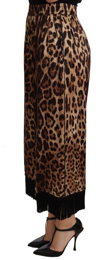 Dolce & Gabbana - Elegant Leopard Print Cropped Pants