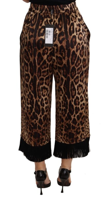 Dolce & Gabbana - Elegant Leopard Print Cropped Pants