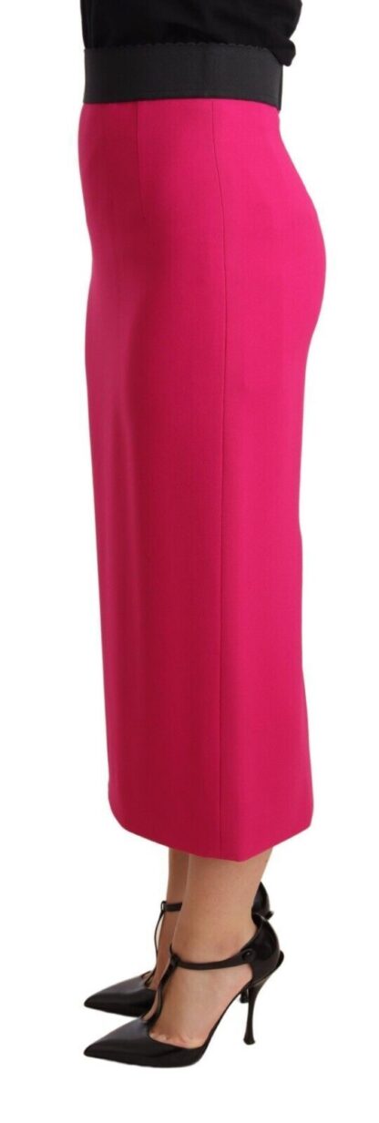 Dolce & Gabbana - Elegant High-Waisted Pencil Skirt in Pink