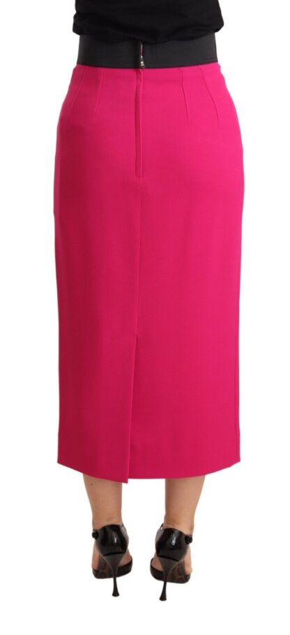 Dolce & Gabbana - Elegant High-Waisted Pencil Skirt in Pink