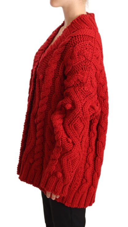 Dolce & Gabbana - Ravishing Red Virgin Wool Cardigan