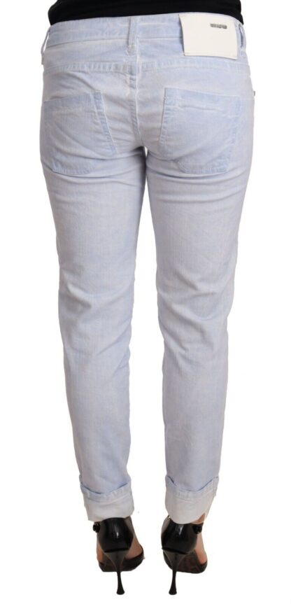 Acht - Light Blue Cotton Push Up Denim Jeans