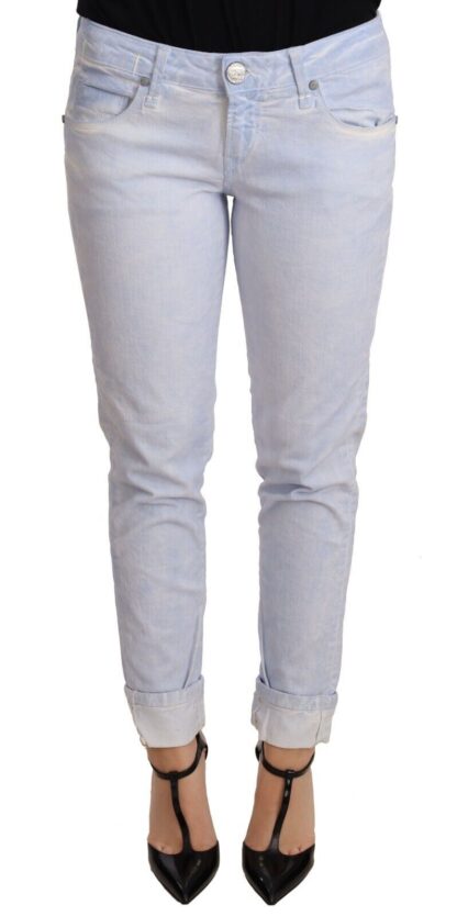 Acht - Light Blue Cotton Push Up Denim Jeans