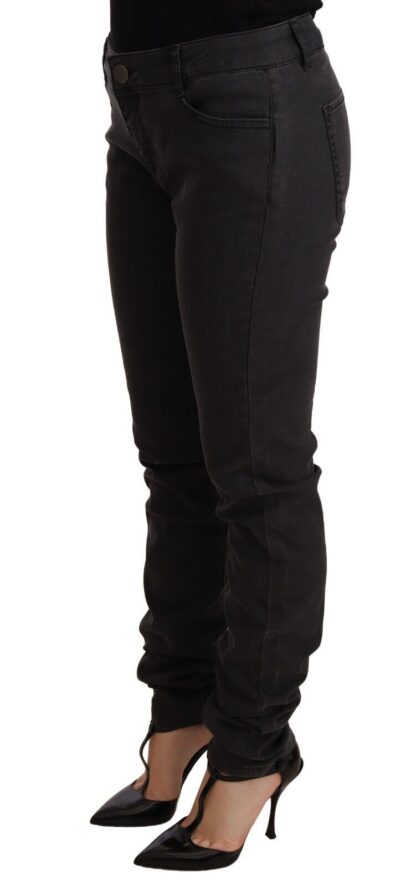 PINKO - Chic Mid Waist Skinny Black Denim