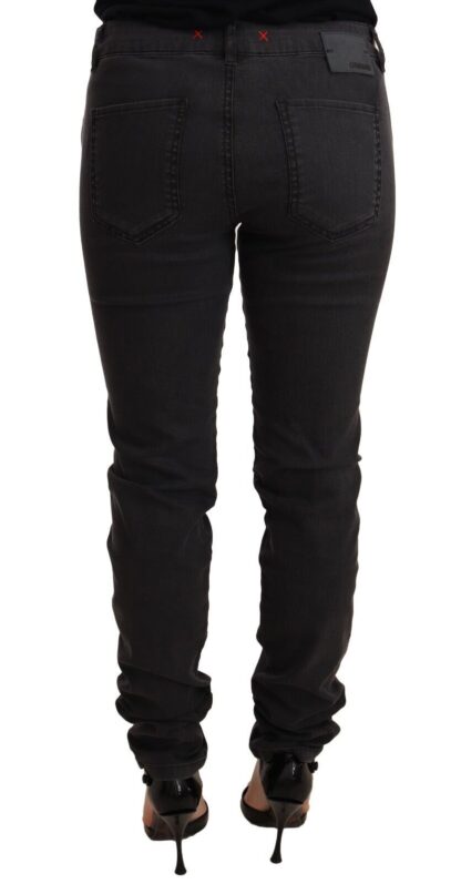 PINKO - Chic Mid Waist Skinny Black Denim