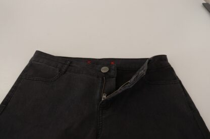 PINKO - Chic Mid Waist Skinny Black Denim