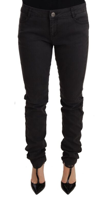 PINKO - Chic Mid Waist Skinny Black Denim