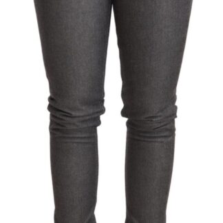 Acht - Elegant Low Waist Skinny Black Denim