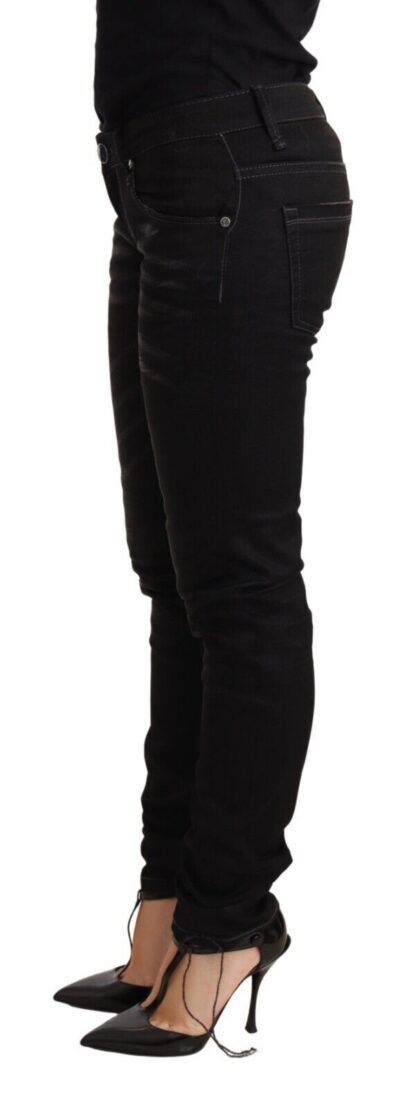 Acht - Sleek Black Washed Skinny Jeans