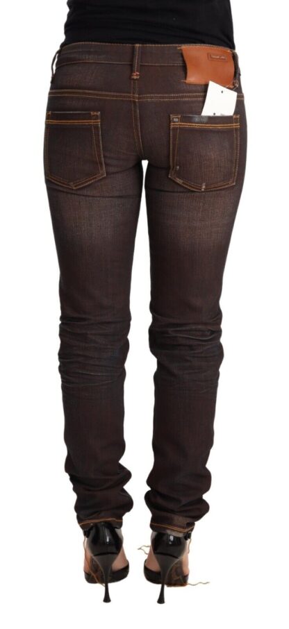 Acht - Chic Low Waist Skinny Brown Jeans