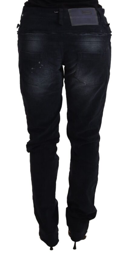 Acht - Elegant Dark Blue Slim-Fit Denim