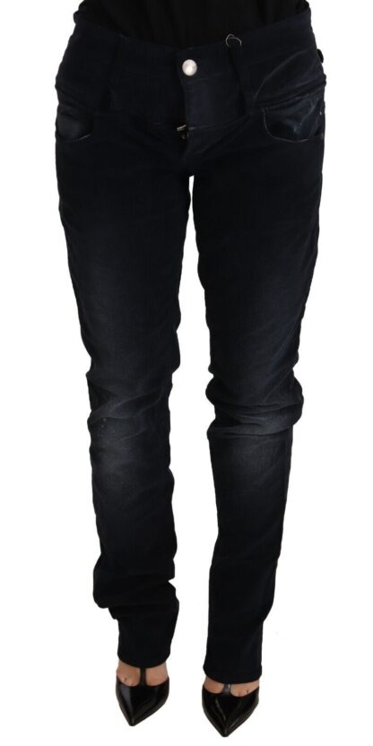 Acht - Elegant Dark Blue Slim-Fit Denim