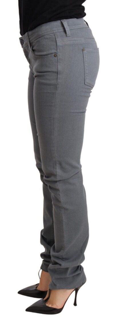 Ermanno Scervino - Sleek Gray Low Waist Skinny Jeans