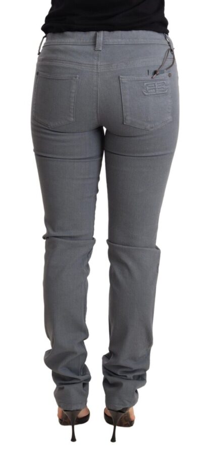 Ermanno Scervino - Sleek Gray Low Waist Skinny Jeans