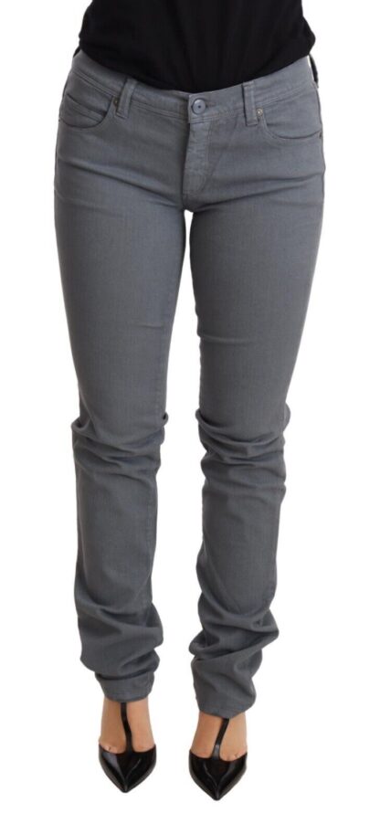 Ermanno Scervino - Sleek Gray Low Waist Skinny Jeans