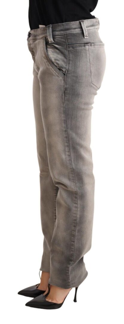 Ermanno Scervino - Chic Gray Washed Low Waist Skinny Jeans