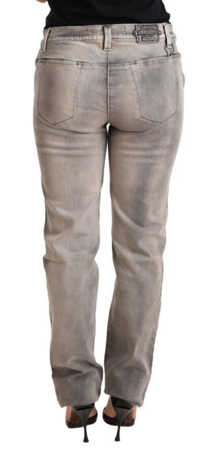 Ermanno Scervino - Chic Gray Washed Low Waist Skinny Jeans