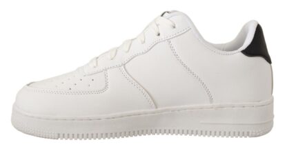 SIGNS - Chic White Leather Low Top Sneakers