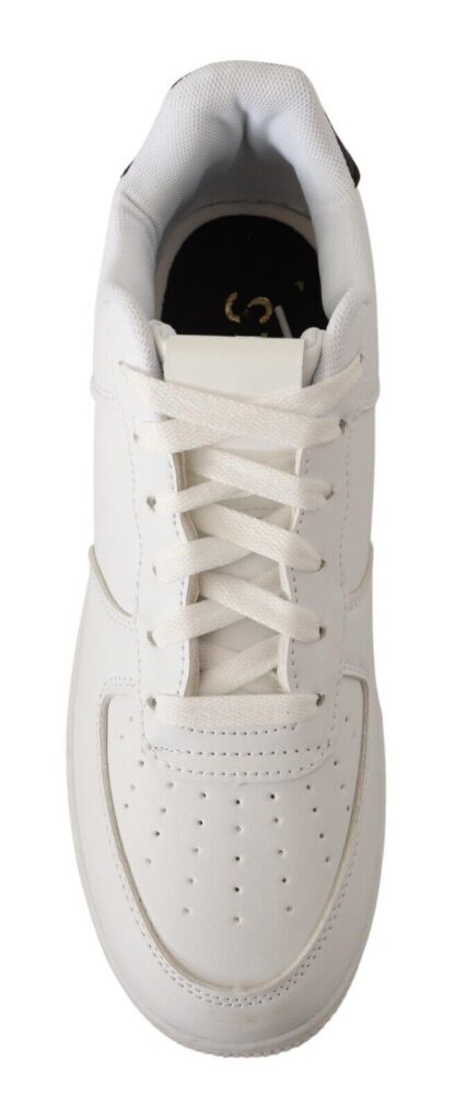 SIGNS - Chic White Leather Low Top Sneakers