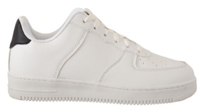 SIGNS - Chic White Leather Low Top Sneakers