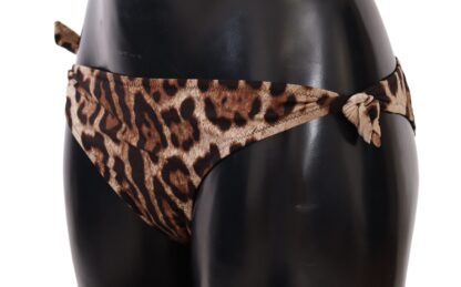 Dolce & Gabbana - Elegant Leopard Print Bikini Bottom