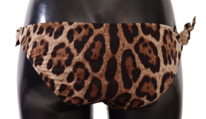 Dolce & Gabbana - Elegant Leopard Print Bikini Bottom