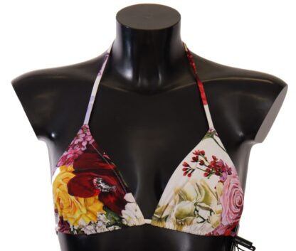 Dolce & Gabbana - Chic Floral Print Bikini Top