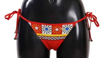 Dolce & Gabbana - Chic Carretto Print Bikini Bottoms